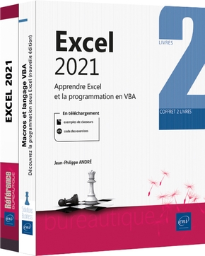 Excel 2021 - Coffret de 2 livres apprendre Excel et la programmation en VBA